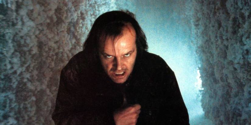 Jack Nicholson as Jack Torrance looking at the camera in The Shining
