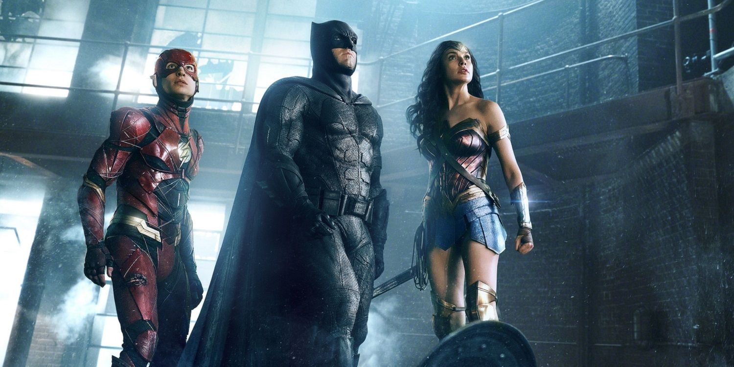 Flash, Batman, and Wonder Woman in Justice League 2017