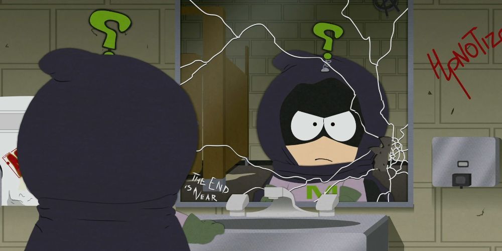 Kenny dans le rôle de Mysterion dans South Park