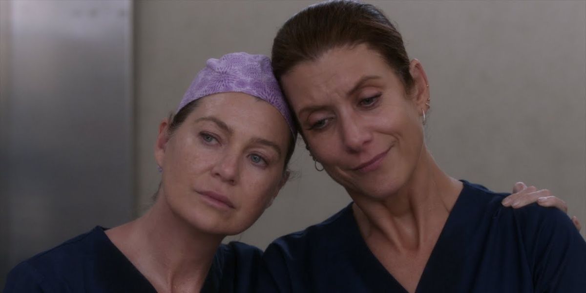 Meredith, played by Ellen Pompeo, and Addison, played by Kate Walsh, during Season 18 of 'Grey's Anatomy.'