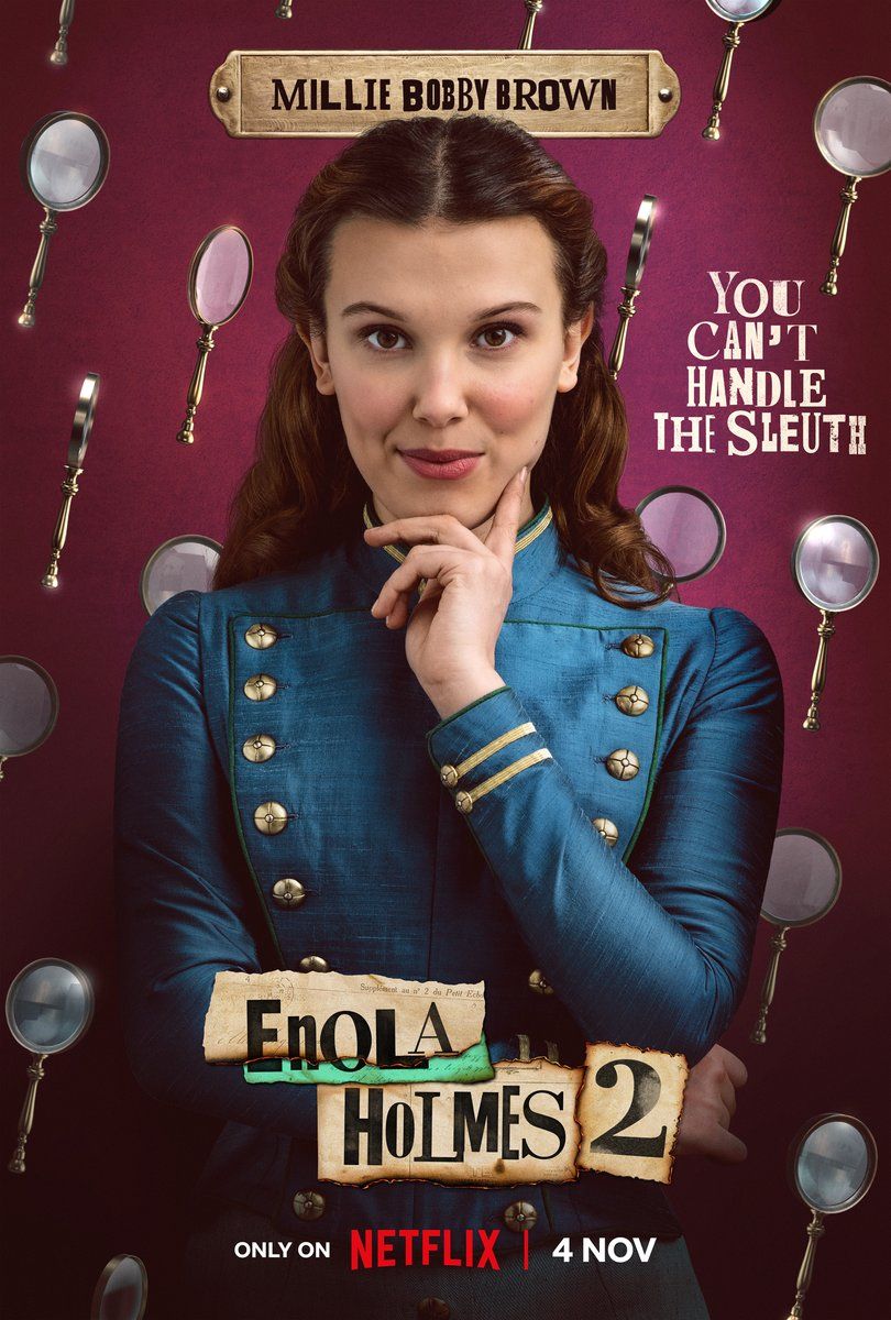 Millie Bobby Brown Enola Holmes 2 character poster