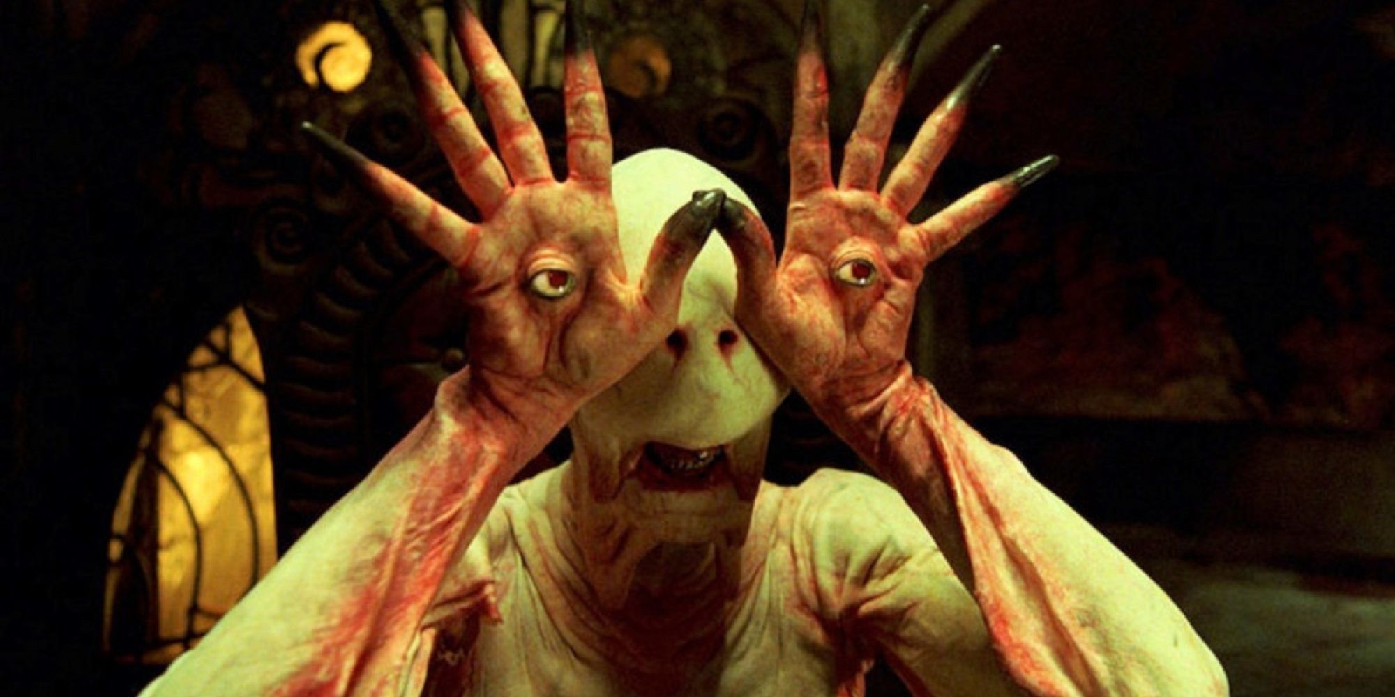 The Pale Man with his eyes up in 'Pan's Labyrinth.'