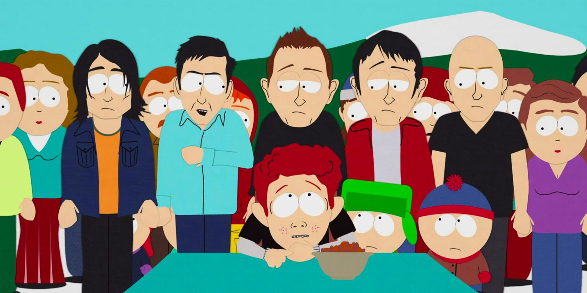 The band members of Radiohead bully Scott Tenorman in 'South Park'