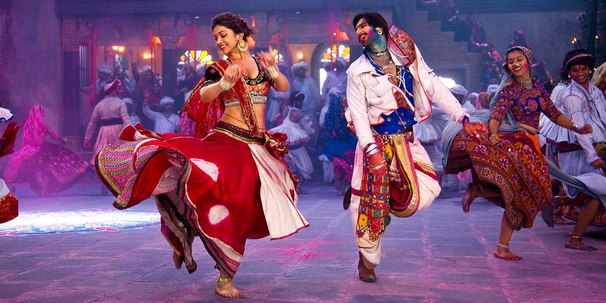 Deepika Padukone and Ranveer Singh dance in a scene from Ram-Leela