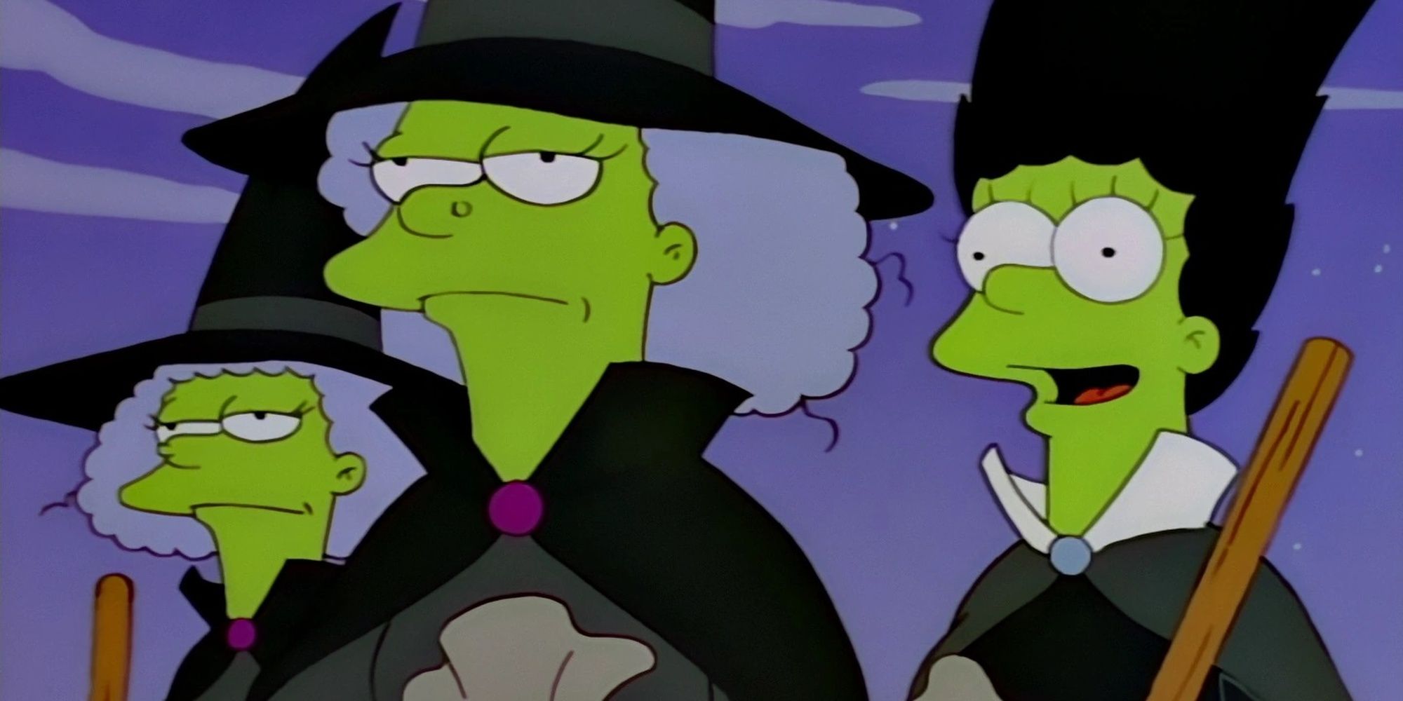Marge, Patty, dan Selma sebagai penyihir hijau