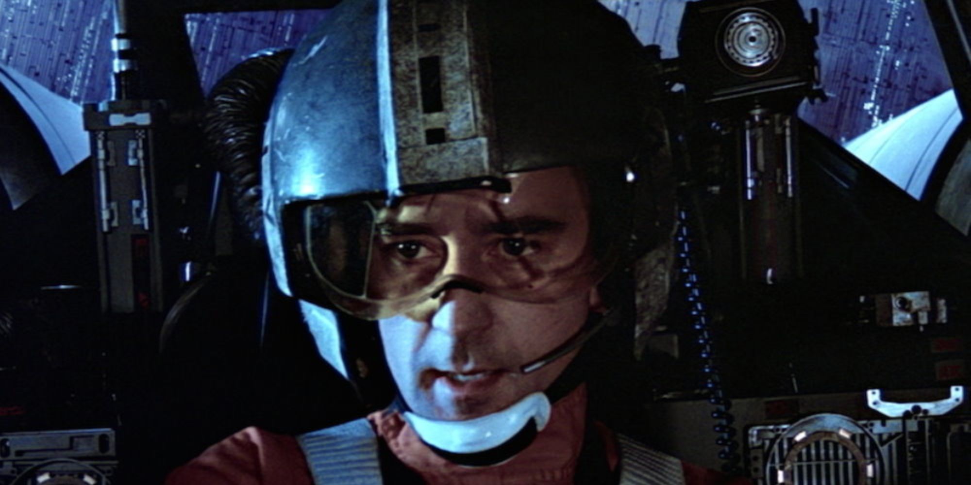 Wedge Antilles inside his pod in Star Wars.