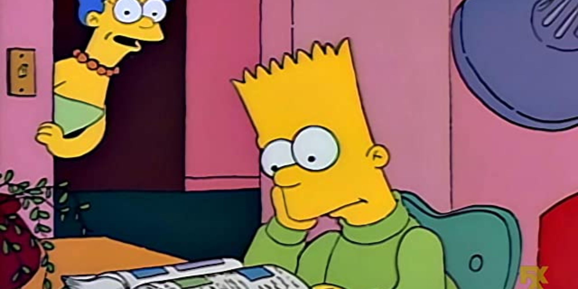 Marge prend des nouvelles de Bart qui étudie tard dans la nuit.