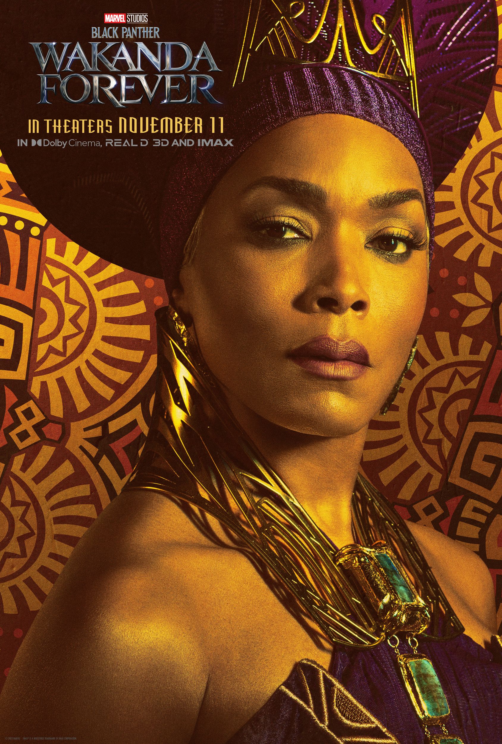 Angela Bassett in a poster for Black Panther: Wakanda Forever