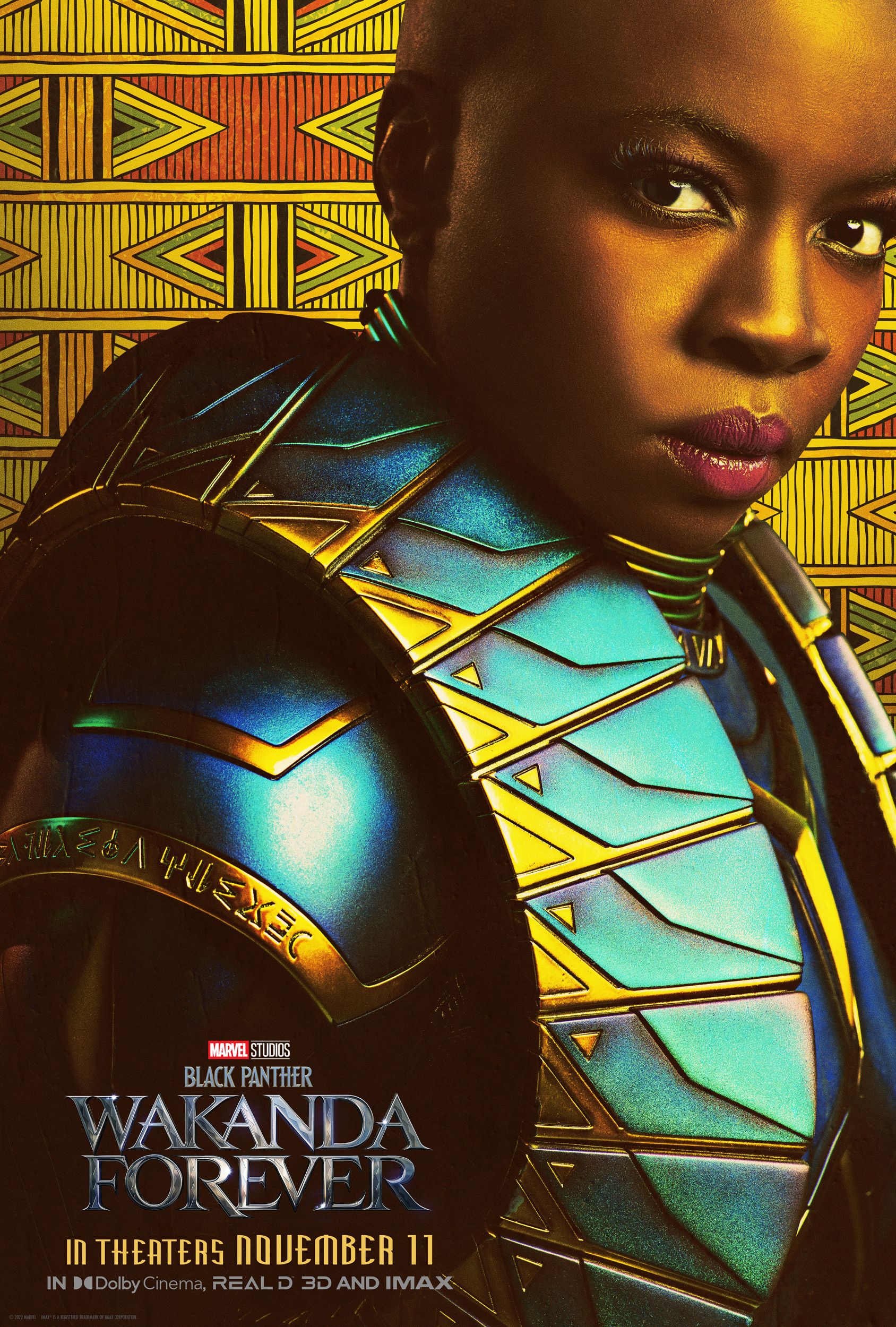 Danai Gurira in a poster for Black Panther: Wakanda Forever