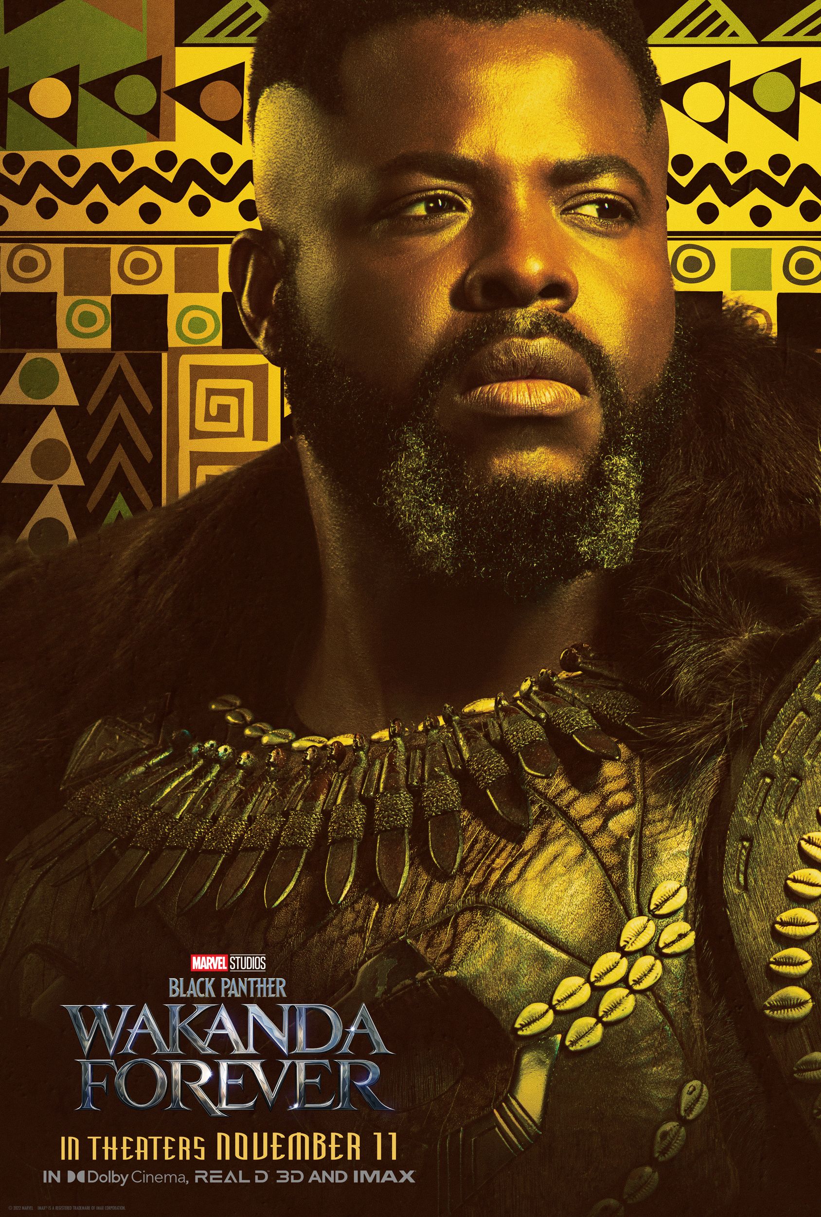 Winston Duke in a poster for Black Panther: Wakanda Forever