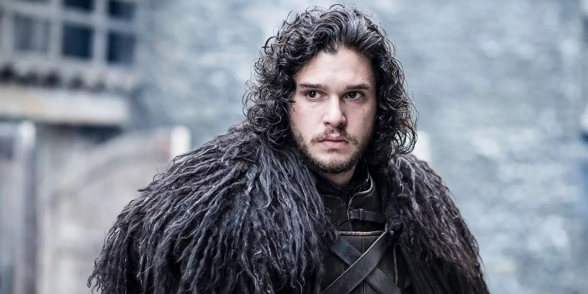 Primer plano de Kit Harington como Jon Snow en Juego de Tronos