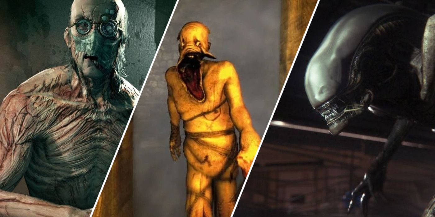 From Left to Right: Dr. Trager, the 'Amnesia' Monster, and the Xenomorph