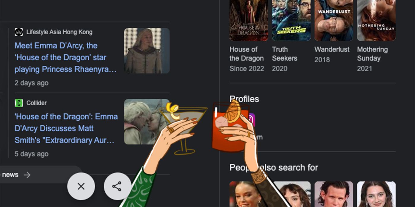 House of the Dragon Google Animation of Alicent and Rhaenyra