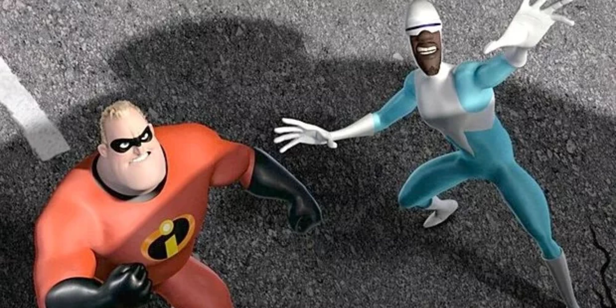 Frozone and Mr.  They prepare to fight the Incredible Omnidroid