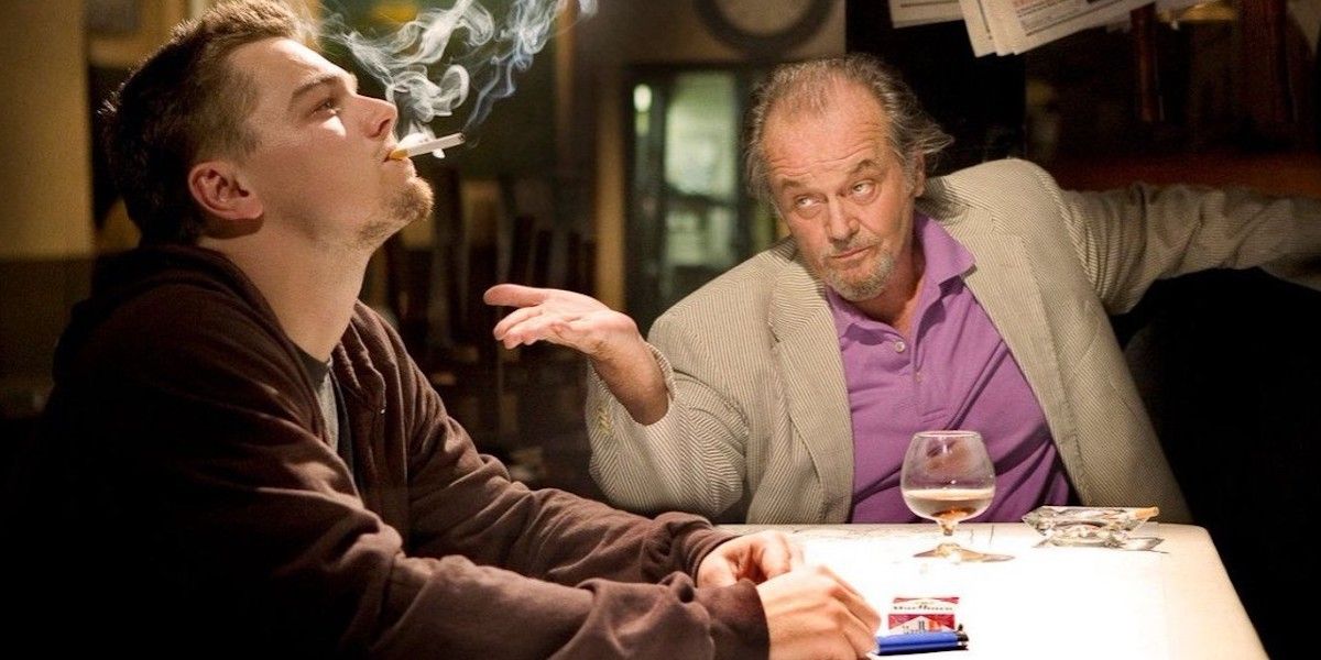 Jack Nicholson and Leonardo DiCaprio in The Departed