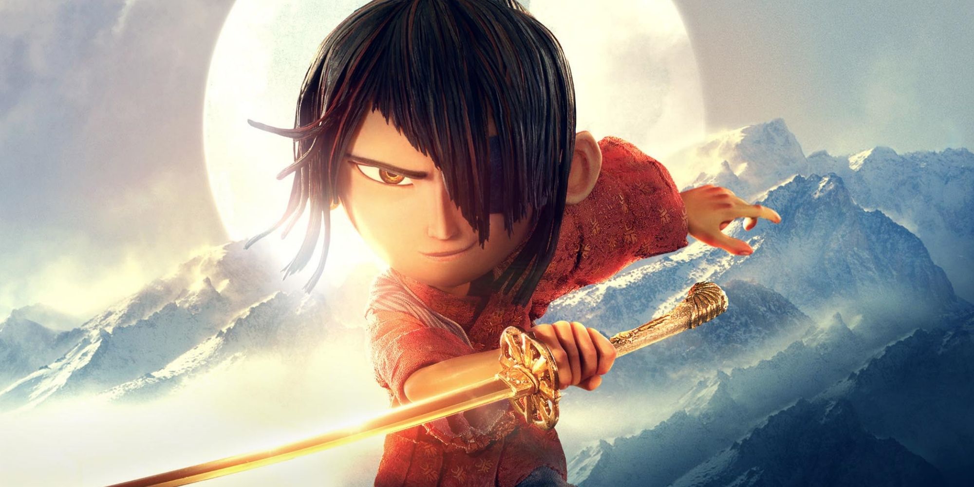 Wallpaper of Kubo holding "the Sword Unbreakable" from 'Kubo and the Two Strings'