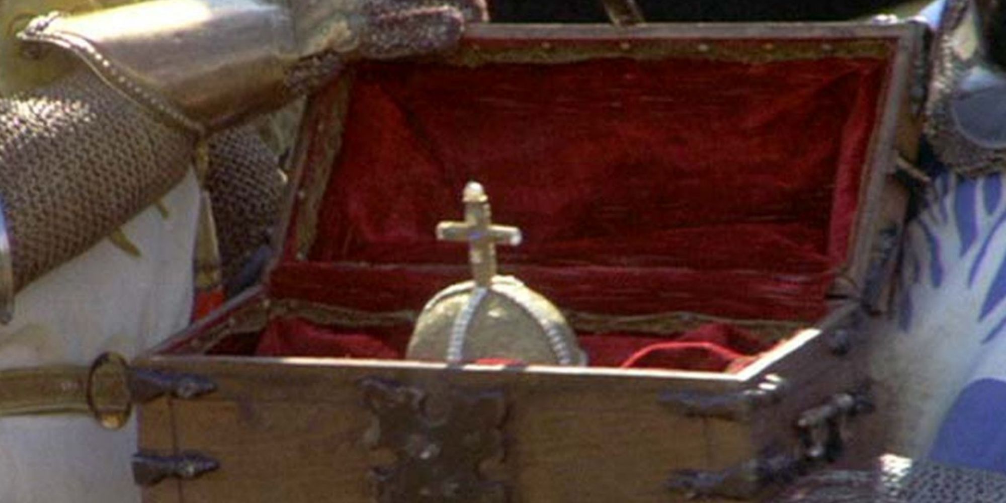 The Holy Hand Grenade of Antioch in its case from 'Monty Python and the Holy Grail'