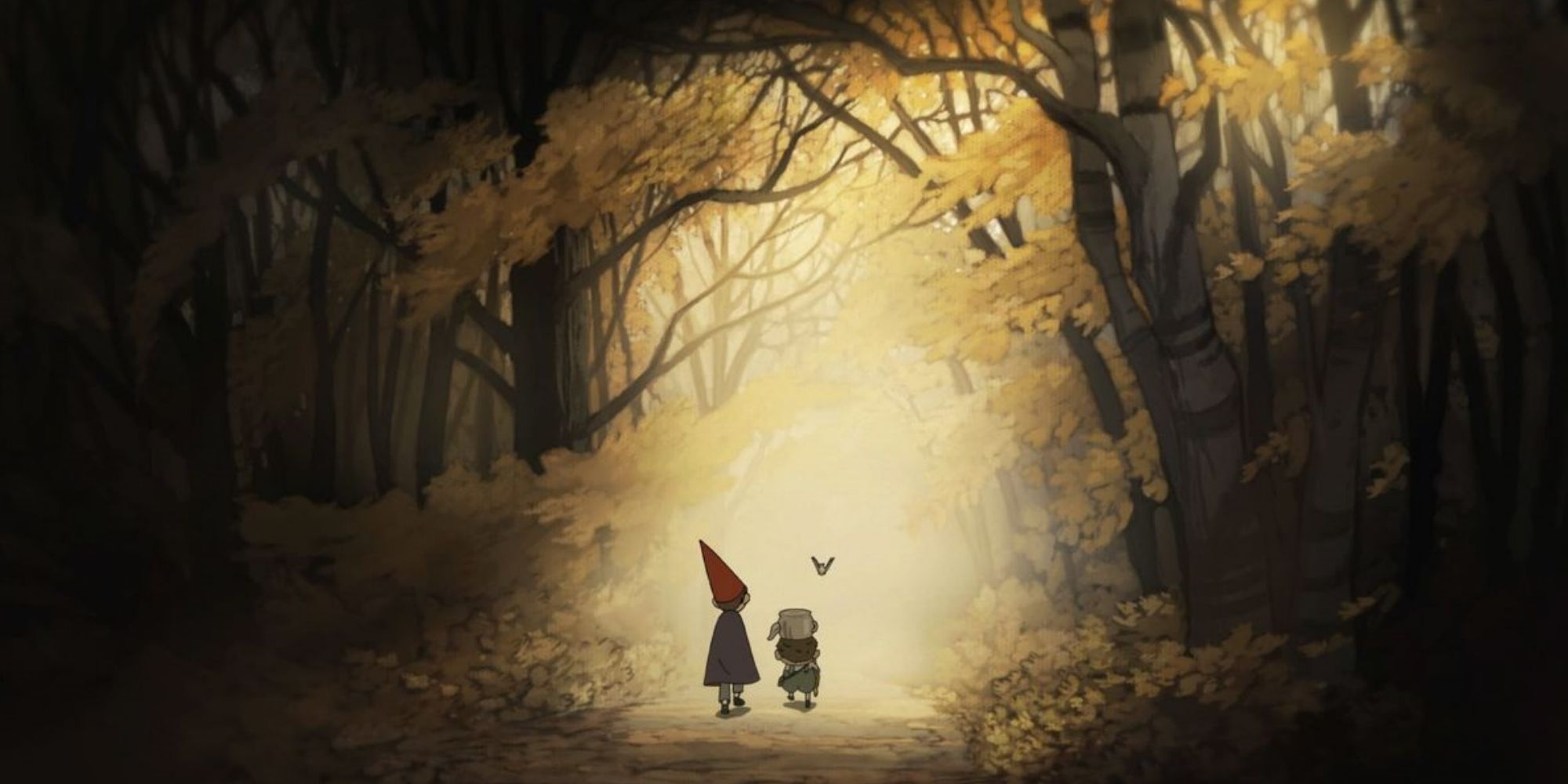 Wirt and Greg walking through the forest in 'Over the Garden Wall'
