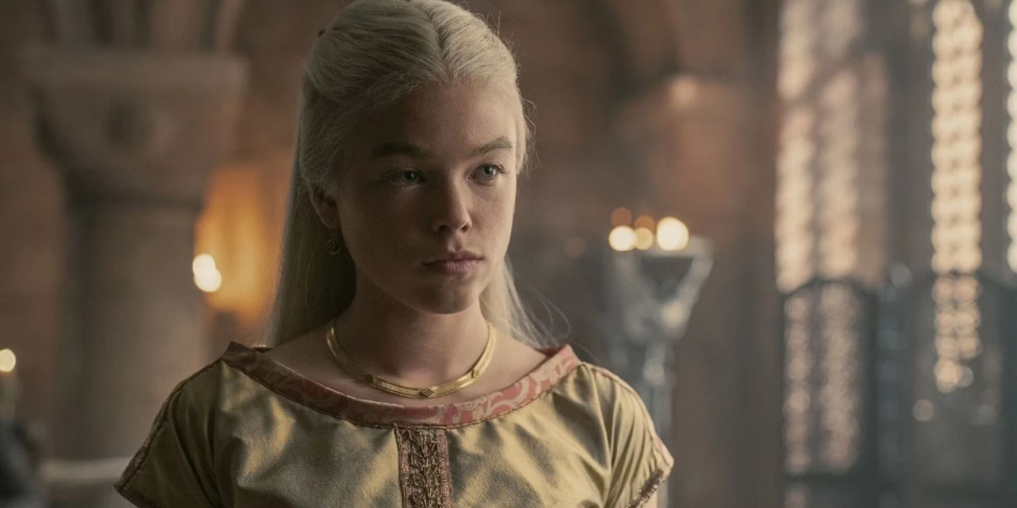 Millie Alcock as Princess Rhaenyra Targaryen close-up portrait from 'House of the Dragon' 