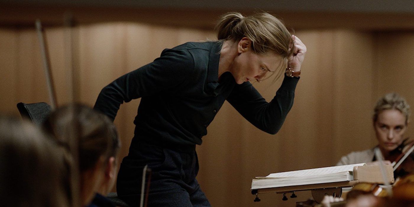 Lydia Tár conducting in TÁR.