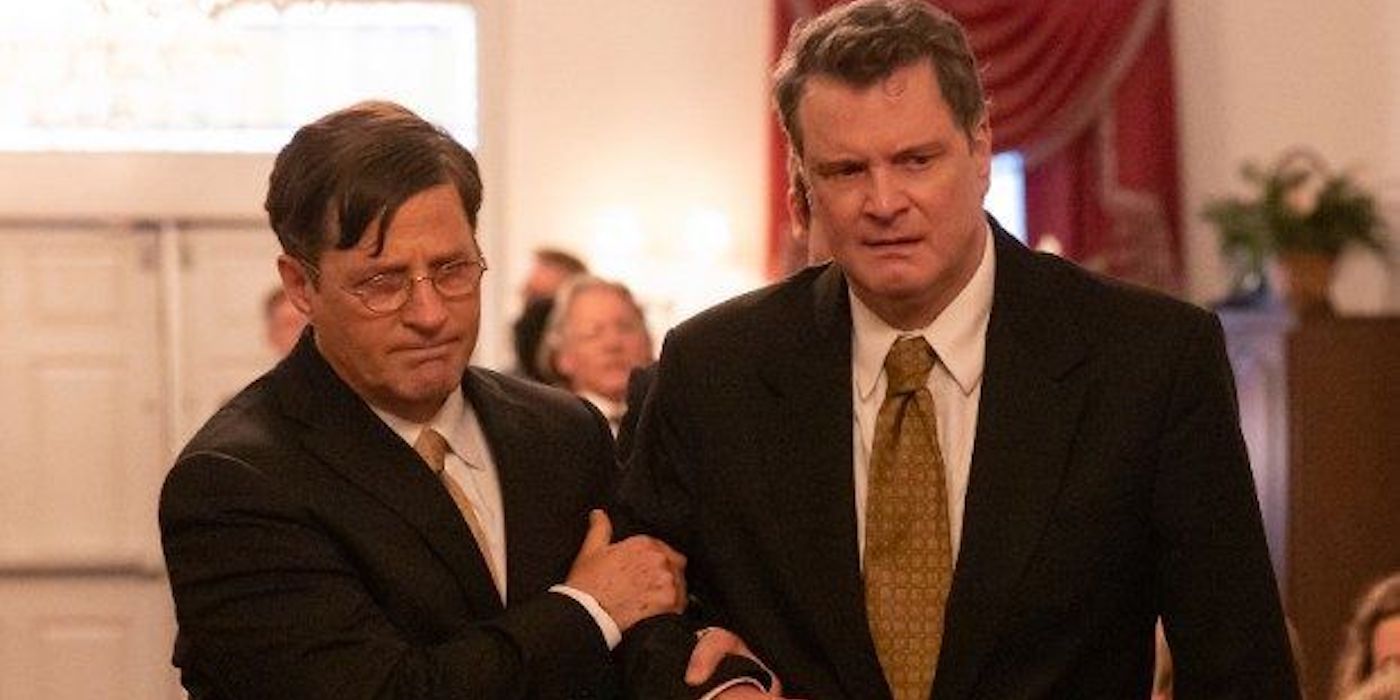 Tim Guinee and Colin Firth in The Staircase