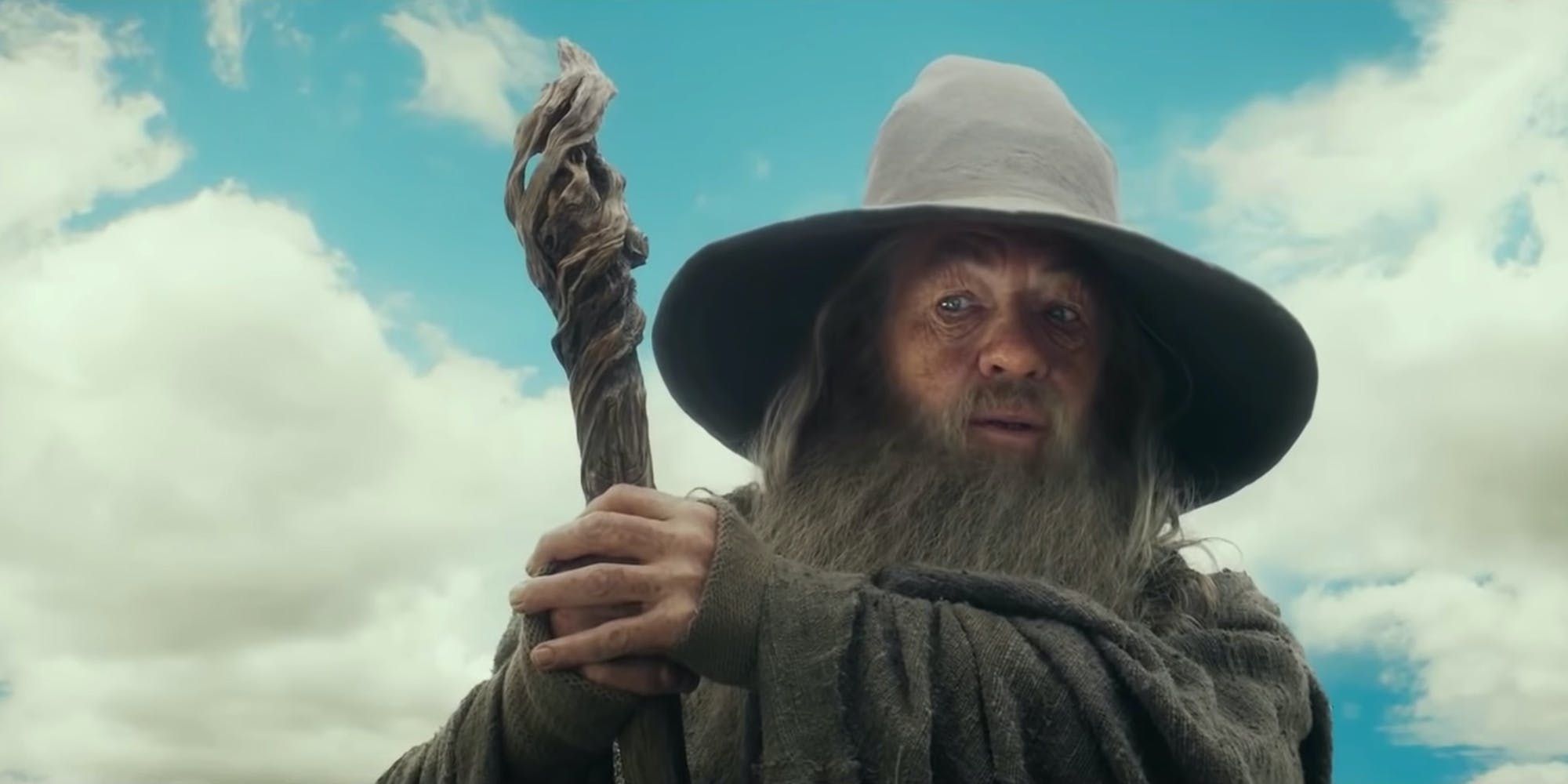إيان ماكيلان بدور غاندالف الرمادي من فيلم The Hobbit