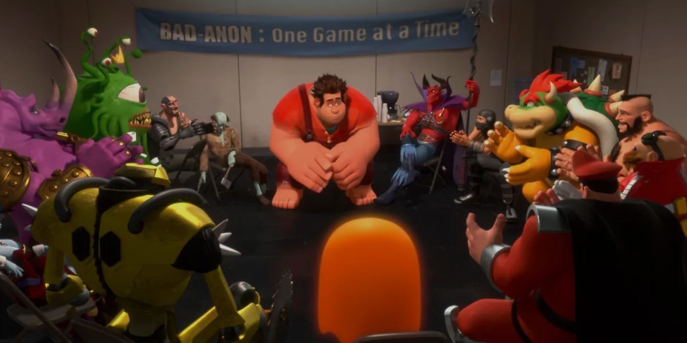 Bowser and Others at Bad Anon Meeting in Wreck-It Ralph