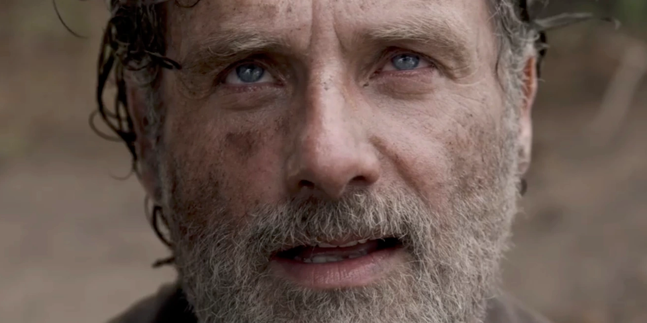 Andrew Lincoln as Rick Grimes in the final moments of 'The Walking Dead' series finale.