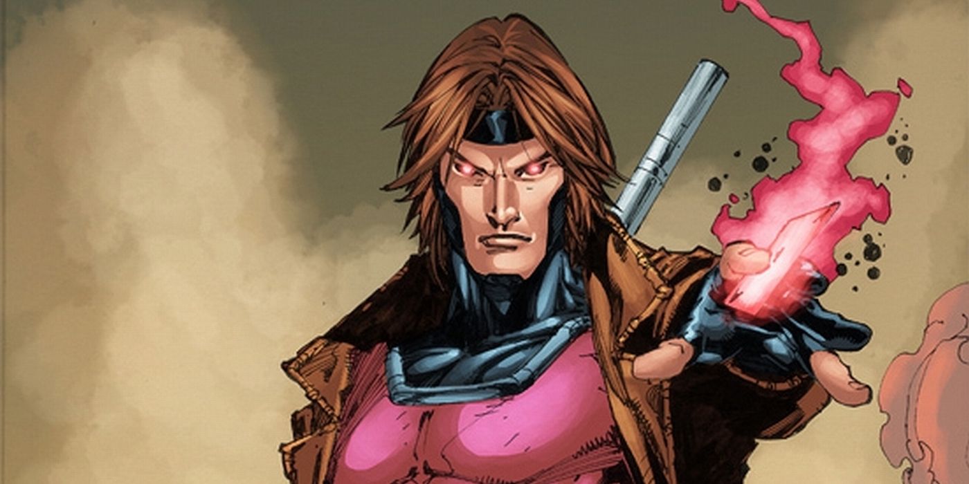 Gambit from Marvel Comics holding a kinetically charged card