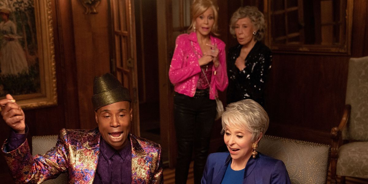 Jane Fonda, Lily Tomlin, Rita Moreno, and Billy Porter in the new comedy 80 for Brady