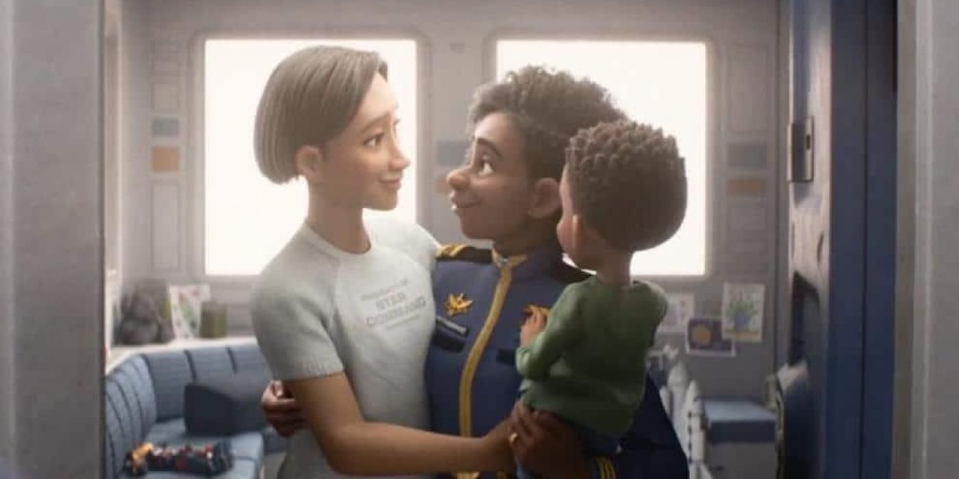 Alisha Hawthorne with his wife and son in Lightyear