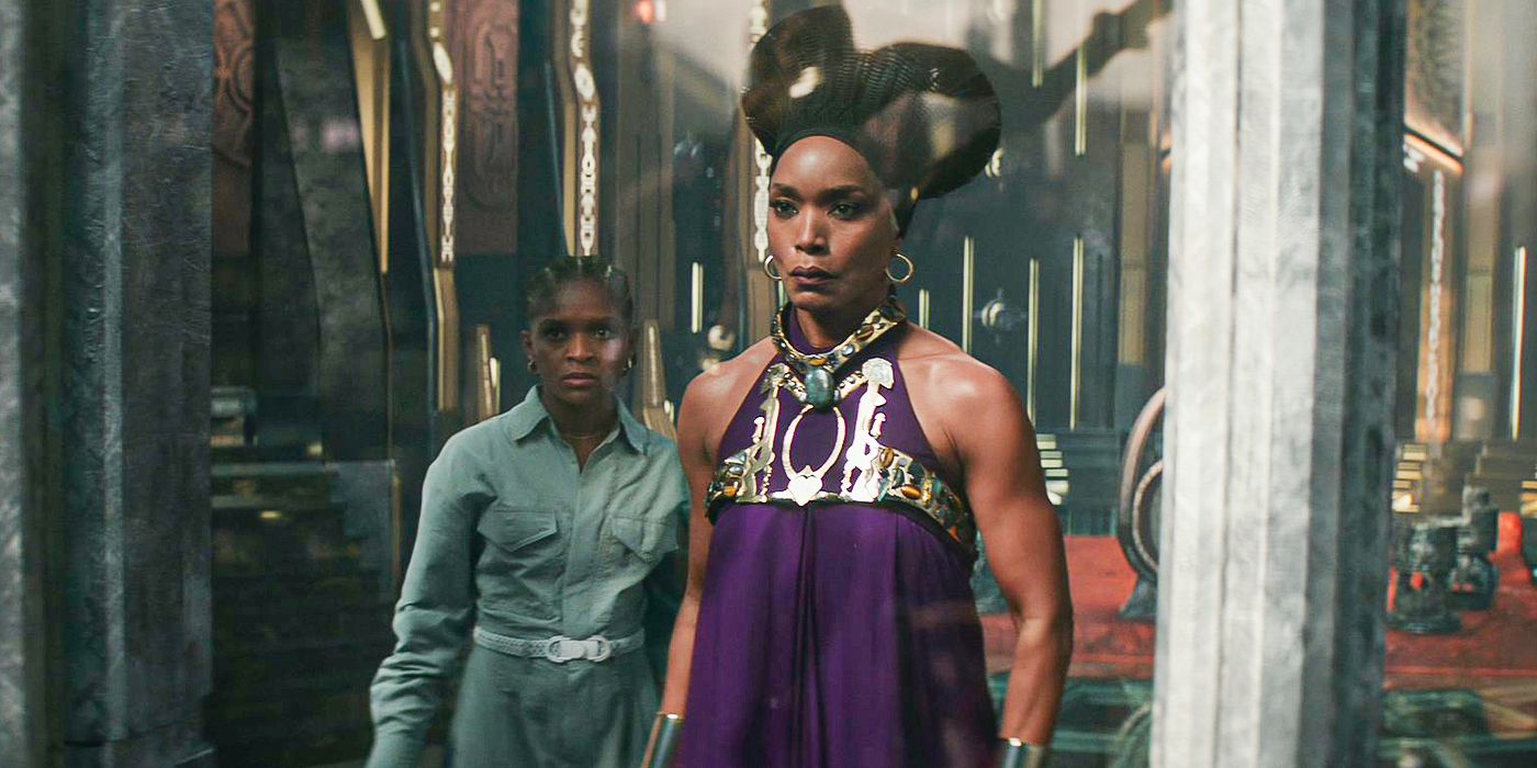 black panther wakanda forever angela bassett queen ramonda dominique thorne riri williams