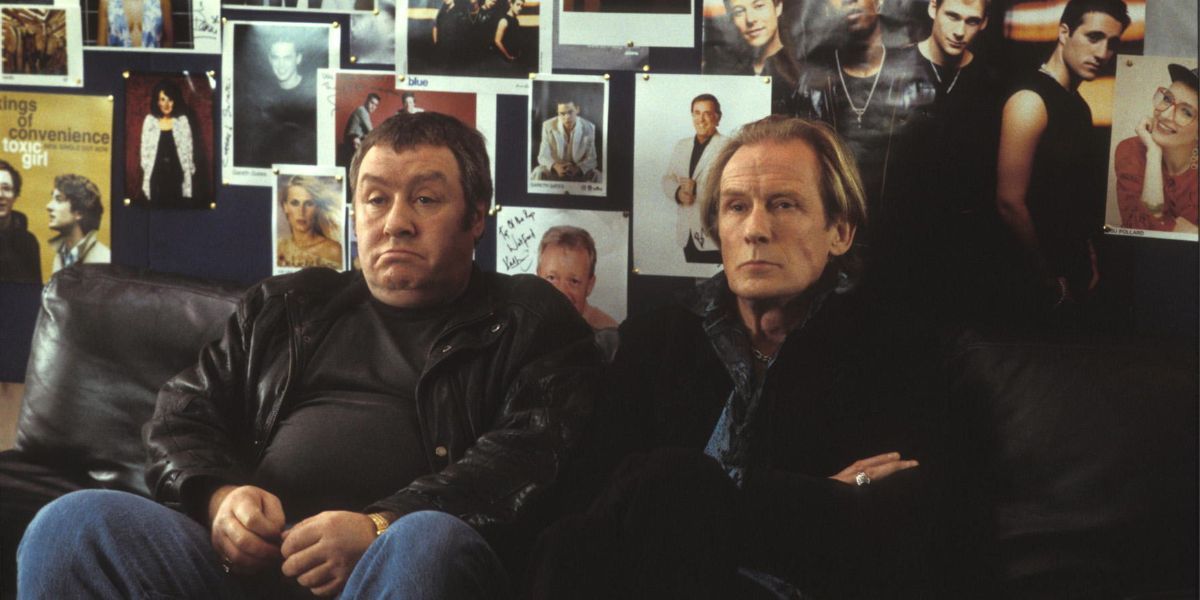Bill Nighy as Billy Mack and Gregor Fisher as Joe in Love Actually