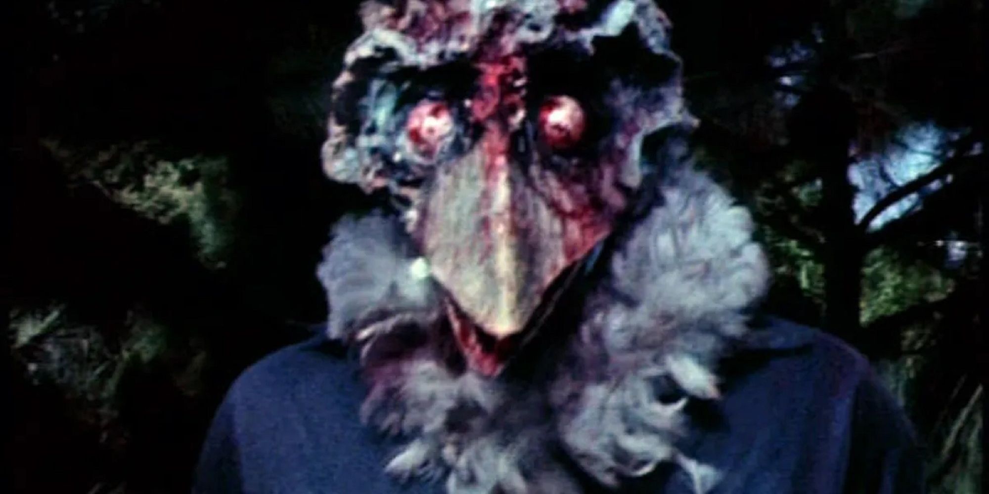 Herschel after turning into a giant, terrifying turkey in 'Blood Freak'.