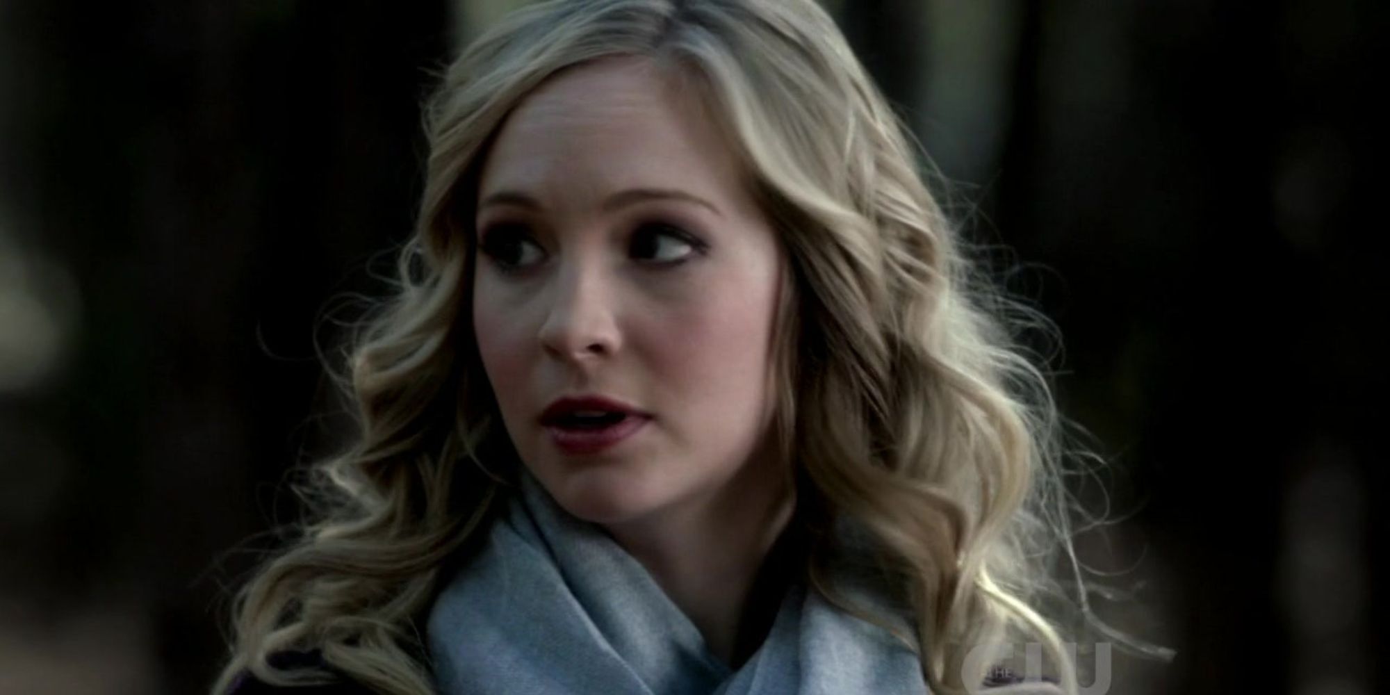 Caroline Forbes from The Vampire Diaries standing