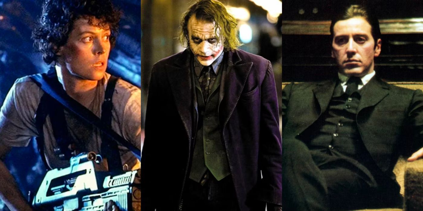 Characters from Aliens, The Dark Knight, and The Godfather Part II