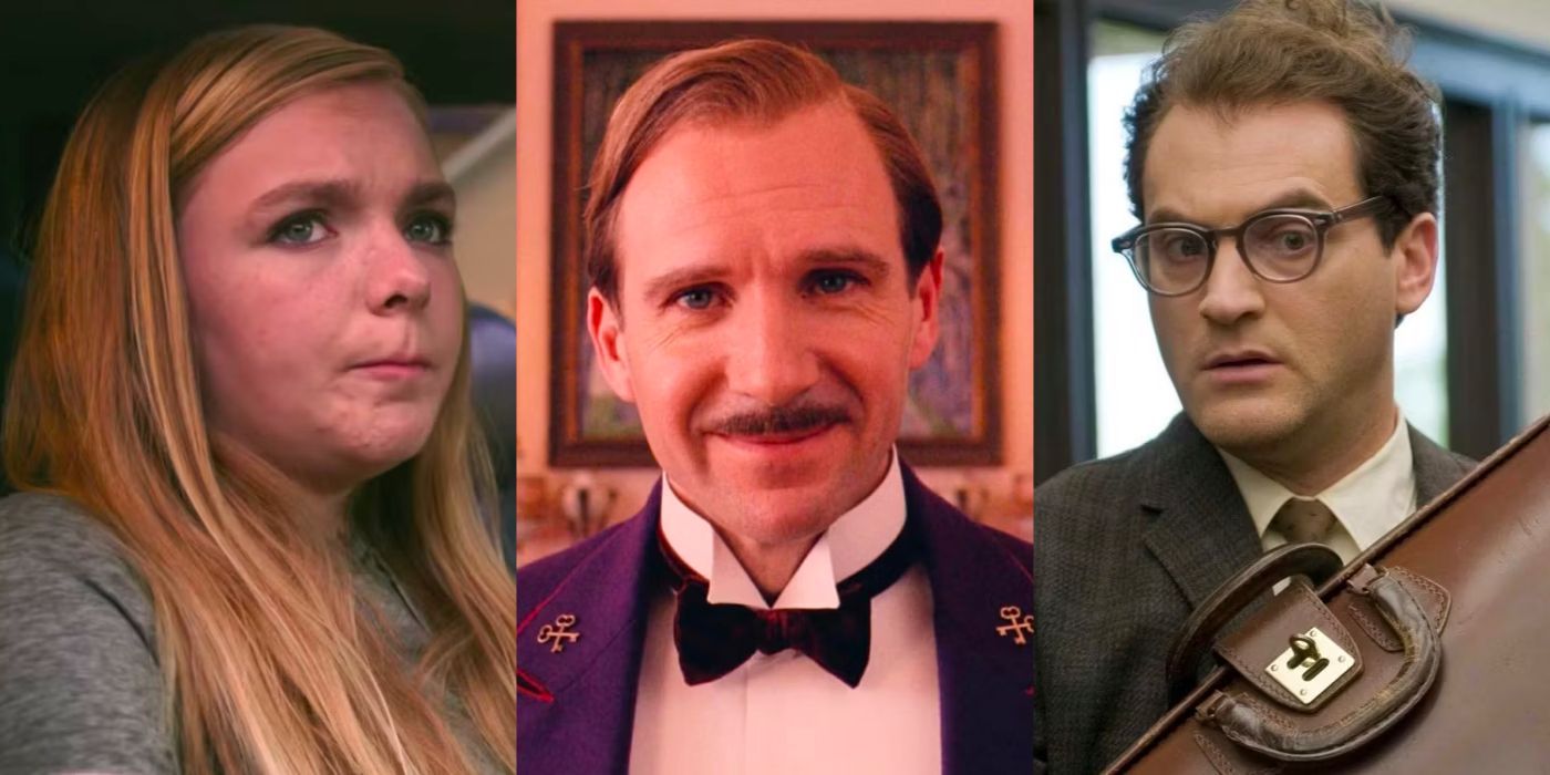 Characters from Eighth Grade, The Grand Budapest Hotel, and A Serious Man