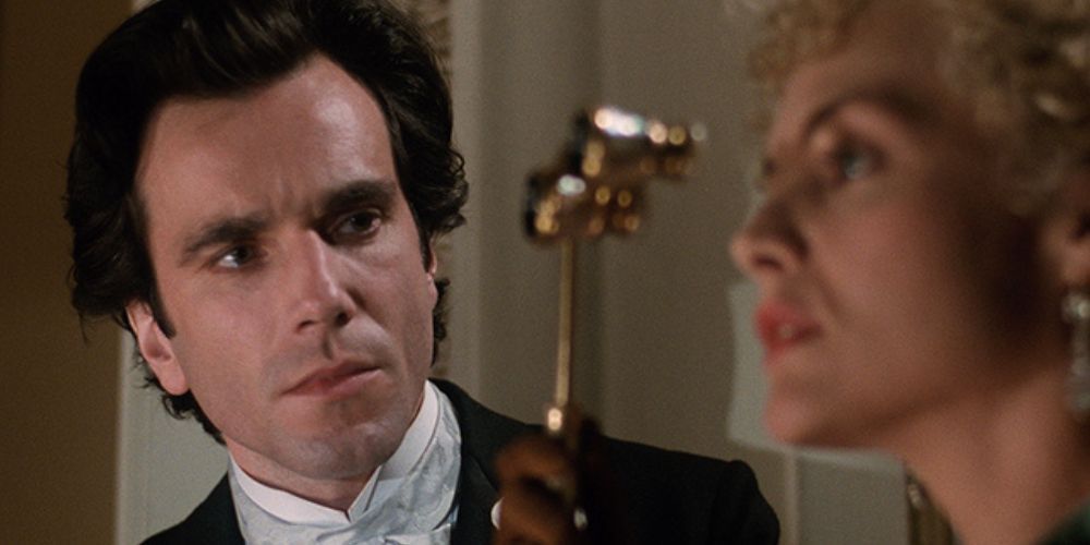 Daniel Day Lewis looking at Michelle Pfeiffer in The Age of Innocence