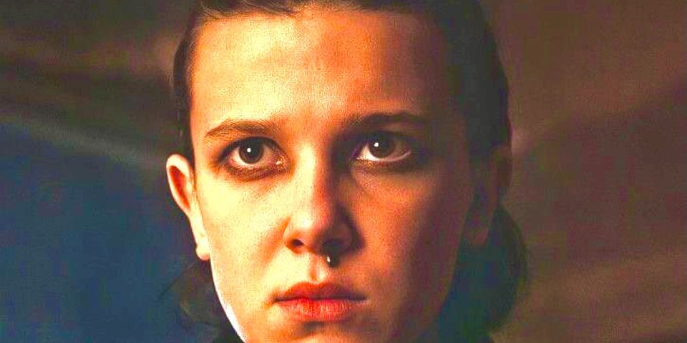Eleven's vicious stare in Stranger Things