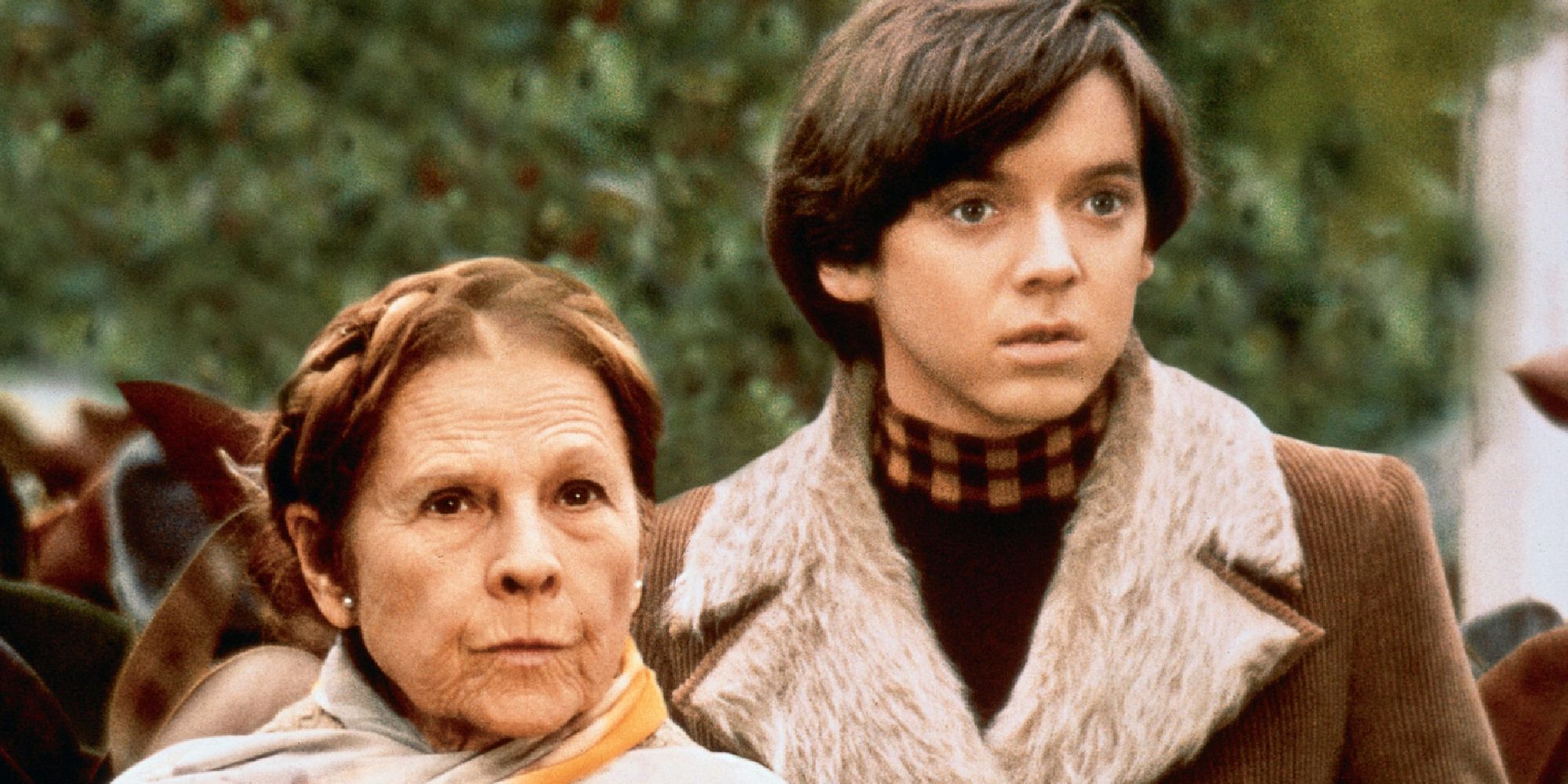 Ruth Gordon dans le rôle de Maude et Bud Cort dans le rôle de Harold dans Harold et Maude