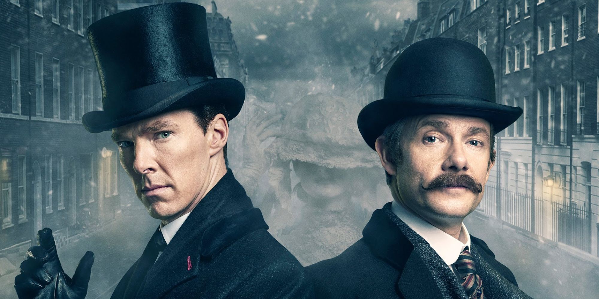 Benedict Cumberbatch et Martin Freeman jouent Sherlock Holmes et le Dr Watson dans Sherlock de la BBC