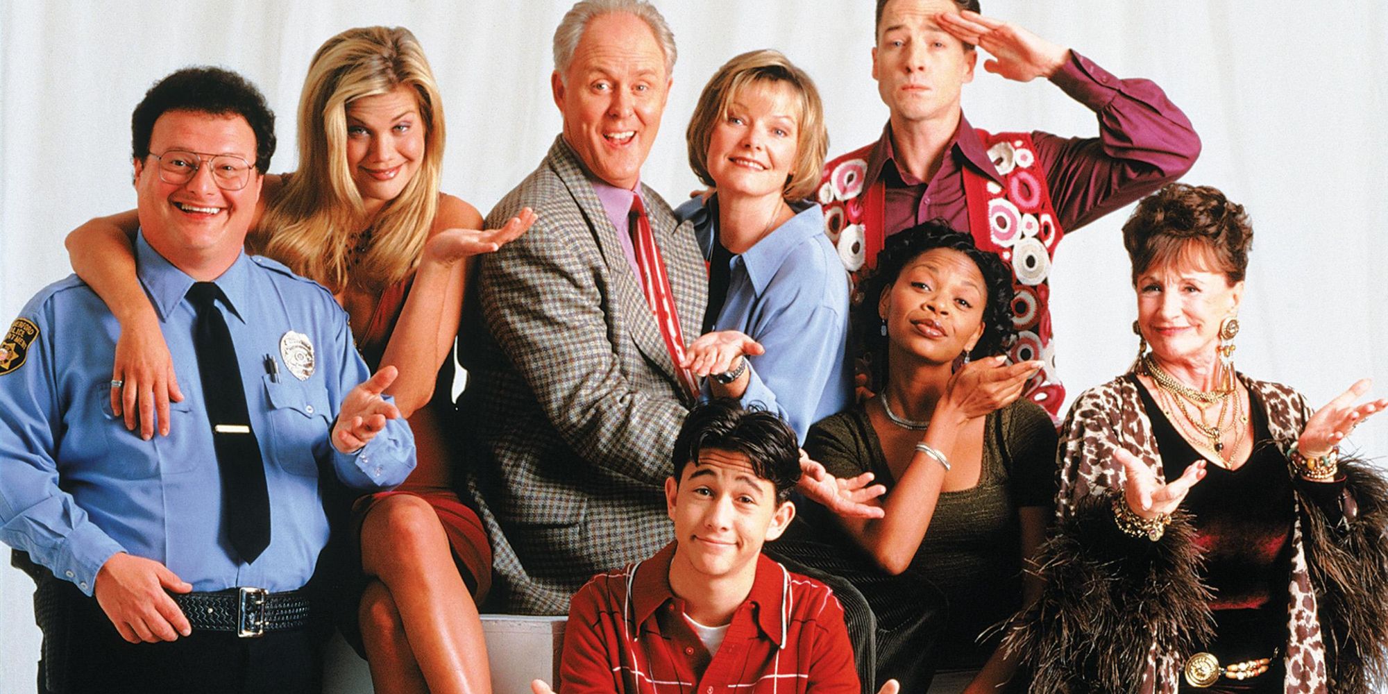 With the cast of 3rd Rock from the Sun