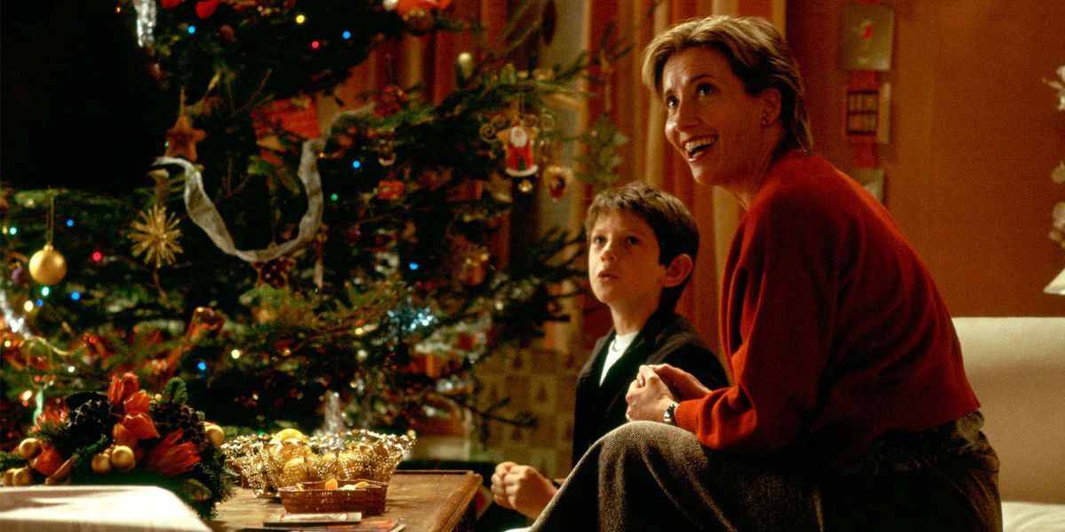 Emma Thompson as Karen with son in Love Actually