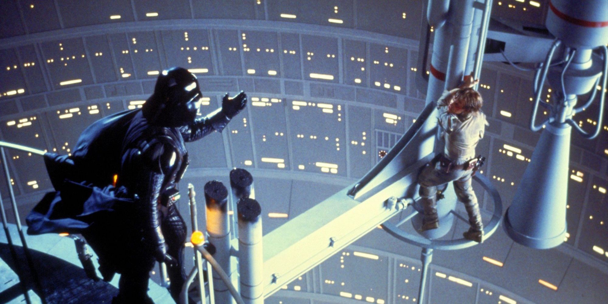 Darth Vader reveals the truth about his parentage to Luke in The Empire Strikes Back