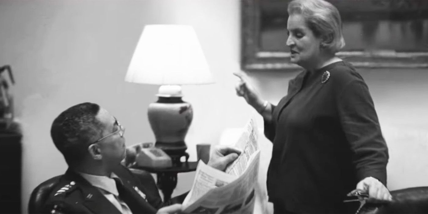 Madeline Albright and Colin Powell in the Oval Office in The Corridors of Power documentary