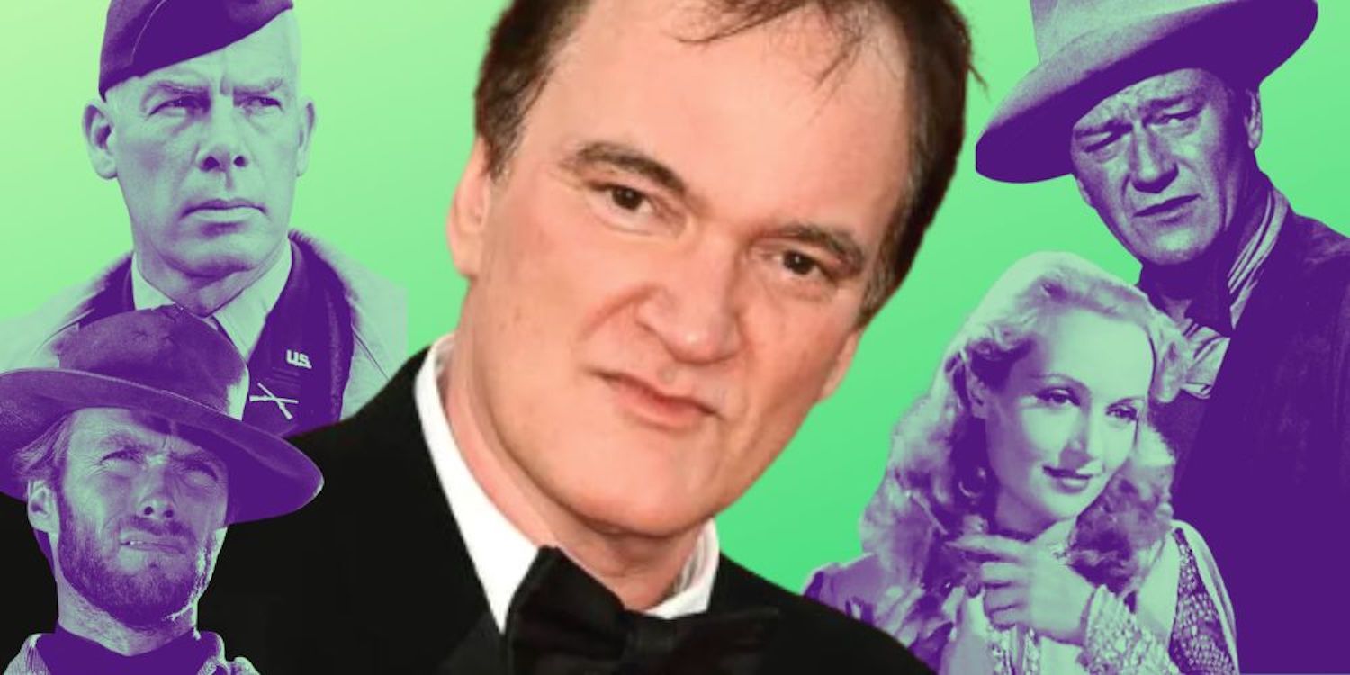 Quentin Tarantino with Lee Marvin, Clint Eastwood, Carole Lombard and John Wayne