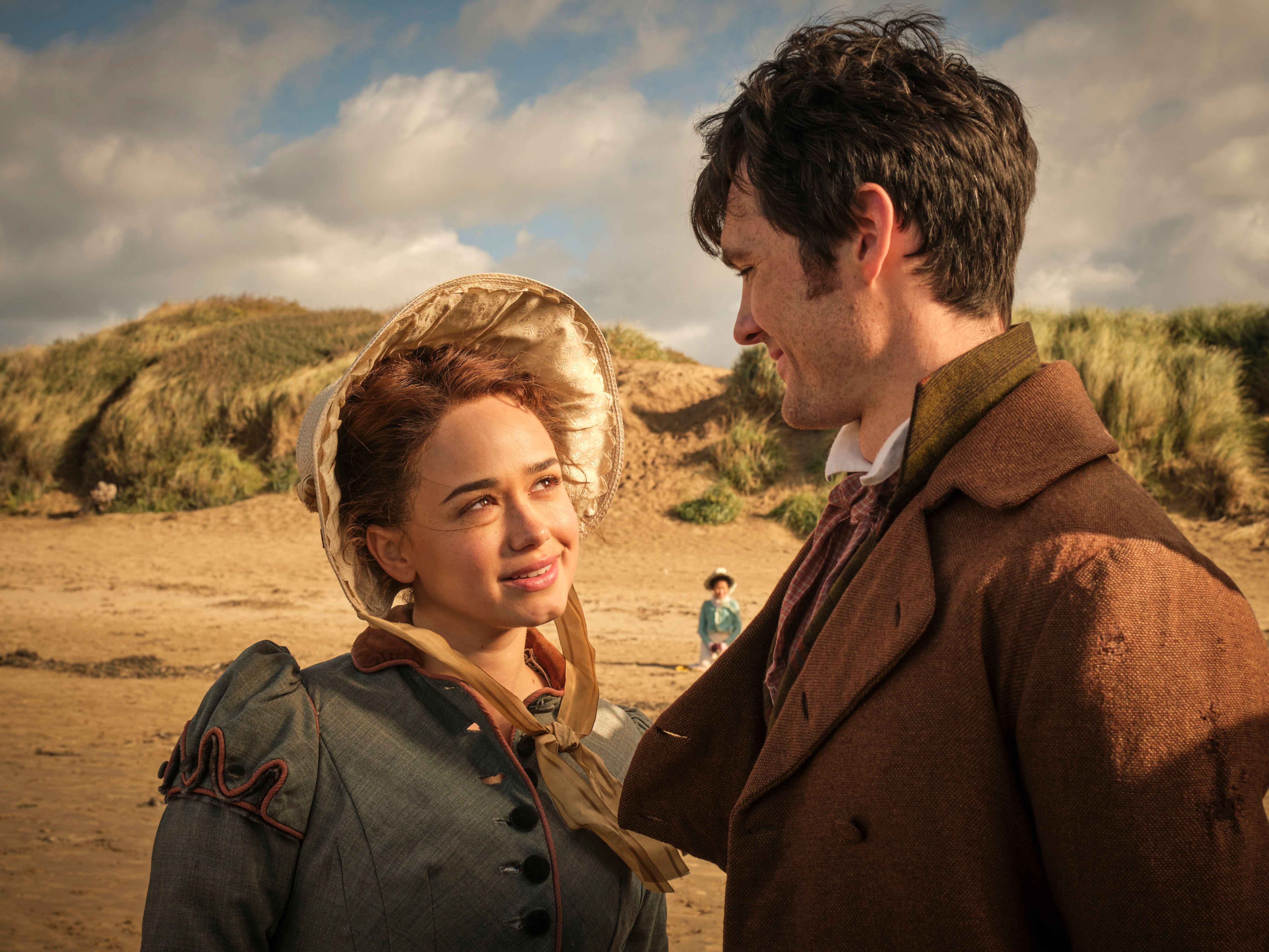 Rose williams as charlotte williams and Cai Brigden as ralph starling in sanditon season 3