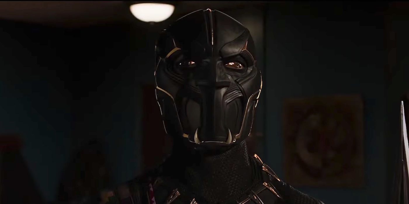 T'Chaka as Black Panther in Black Panther