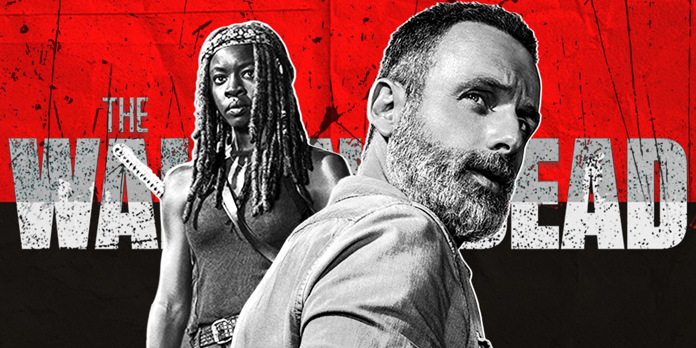 Danai Gurira as Michonne and Andrew Lincoln as Rick Grimes in the original 'The Walking Dead.'