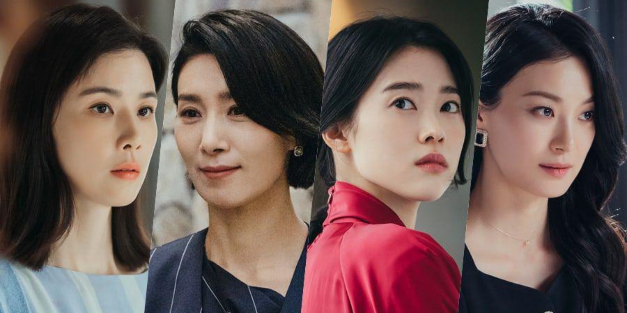 El collage del elenco del K-drama Mine